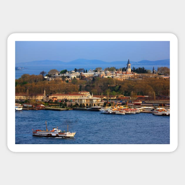 Topkapi palace and Sirkeci train station Sticker by Cretense72